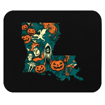 Discover Louisiana USA Halloween Mouse Pads