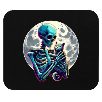 Discover Skeleton Cute Cat Skull Kitty Halloween Mouse Pads