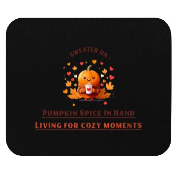 Discover sweater on, pumpkin spice in hand Mouse Pads
