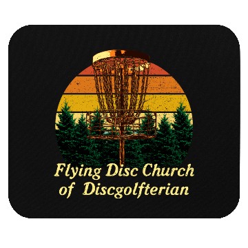 Discover Flying Disc Church Funny Disc Golf Humor Golfer Da Mouse Pads