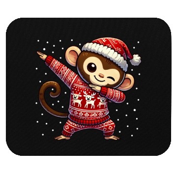 Discover Christmas Monkey Lover Ape Funny Monkey Ugly Mouse Pads