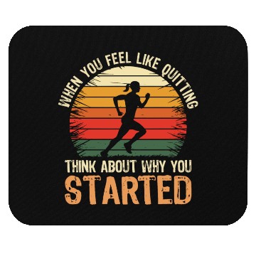 Discover Motivational Runner Vintage Think About Running Mouse Pads