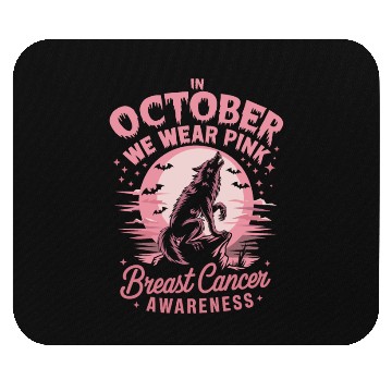 Discover Breast Cancer Design - Wolf Mouse Pads