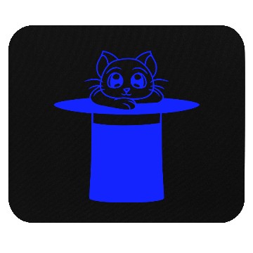 Discover Magical Enchanted Top Hat Cylinder Wizard Cat Sir Mouse Pads