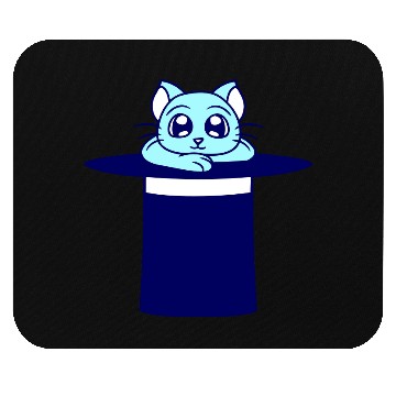 Discover Magical Enchanted Top Hat Cylinder Wizard Cat Sir Mouse Pads
