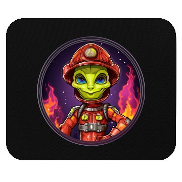 Discover Alien fire department Mouse Pads