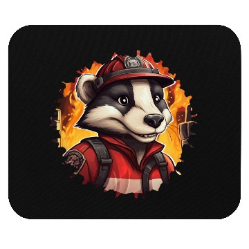 Discover Badge firefighter Mouse Pads