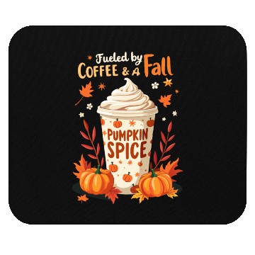 Discover Fueled by Coffee & Fall Vibes Mouse Pads