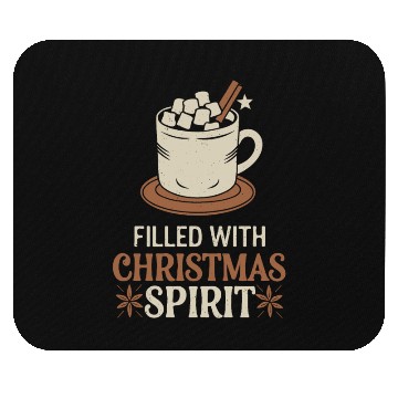 Discover Filled With Christmas Spirit Mug and Marshmallows Mouse Pads