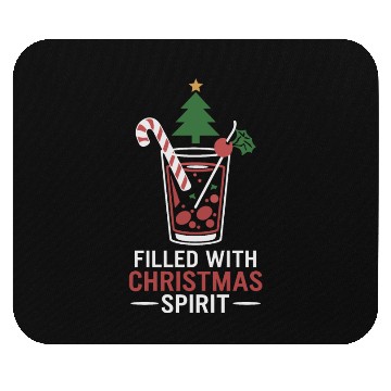 Discover Filled With Christmas Spirit Festive Drink Design Mouse Pads