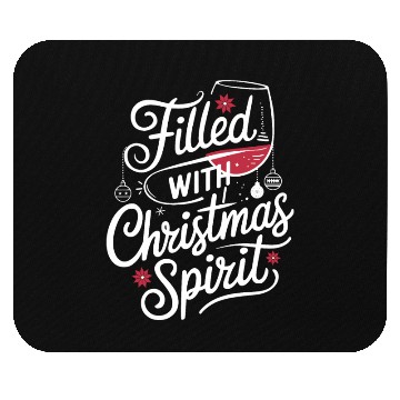 Discover Filled With Christmas Spirit Festive Wine Mouse Pads
