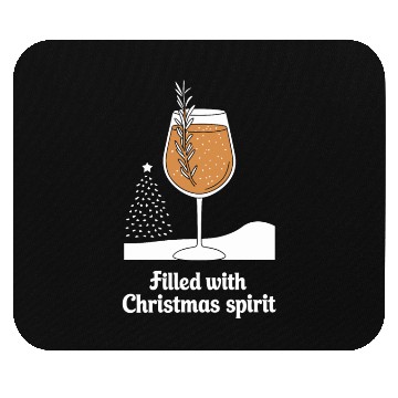 Discover Filled with Christmas Spirit Festive Wine Glass Mouse Pads