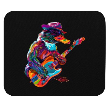 Discover Platypus Mammal Guitar Cowboy Hat Popart Mouse Pads