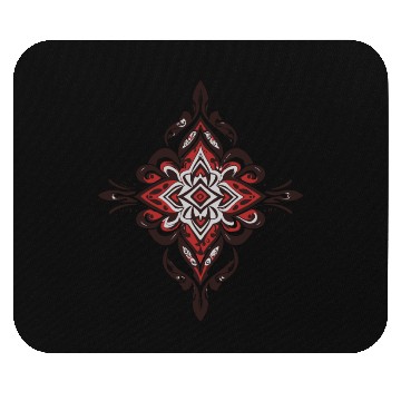 Discover Red and Black Tribal Shape Design Mouse Pads