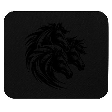 Discover Three Horse Heads With Elegant Wild Manes Mouse Pads