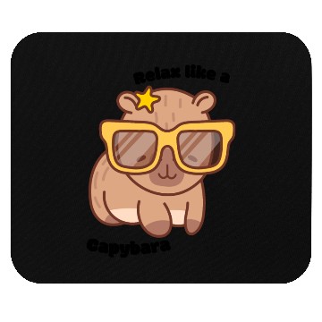 Discover Chill Capybara Vibes Mouse Pads