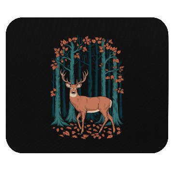 Discover Cottagecore Deer and Autumn Forest Scene Mouse Pads