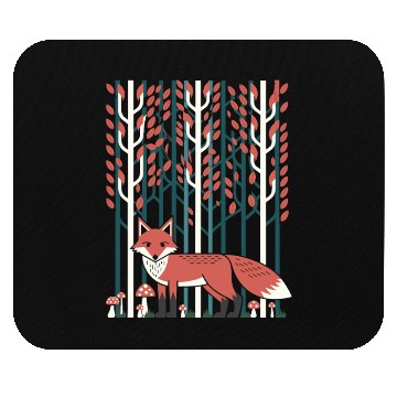 Discover Cottagecore Fox in enchanting Forest Mouse Pads