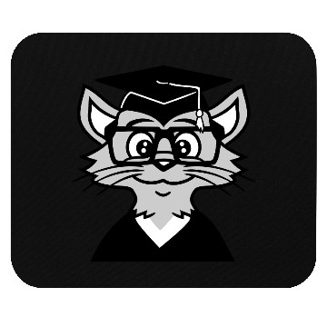 Discover College Degree Cat School-leaving Certificate Pass Mouse Pads