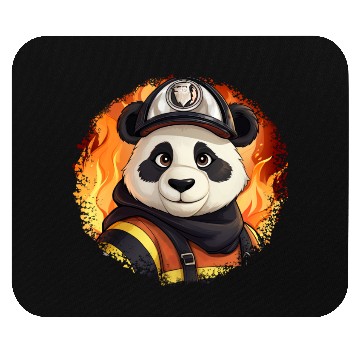 Discover Panda's Firefighter / Fireman Panda Mouse Pads