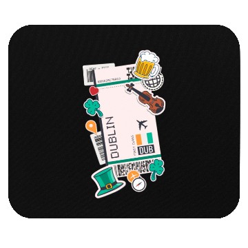 Discover Dublin Ireland Irish Flag Mouse Pads