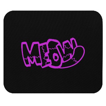Discover Funny Meow Cat Cartoon Text Quote Comic Letters Mouse Pads