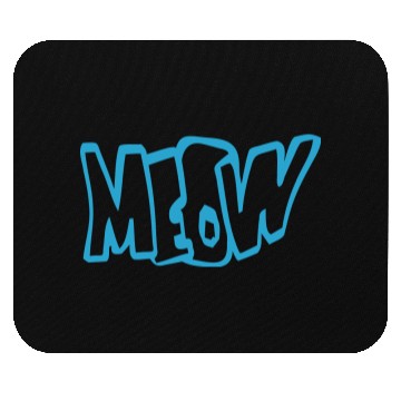 Discover Funny Meow Cat Cartoon Text Quote Comic Letters Mouse Pads