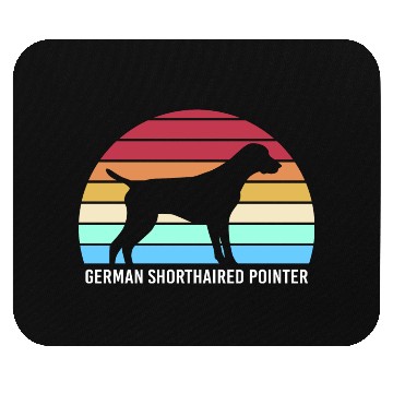 Discover Retro German Shorthaired Pointer Dog Silhouette Mouse Pads