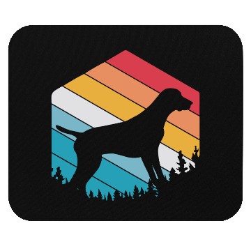Discover Retro Dog Silhouette German Shorthaired Pointer Mouse Pads