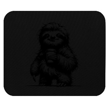 Discover Woke Up Coffee Sloth Pencil Sketch Mouse Pads
