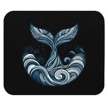 Discover Whale Tail and Waves Mouse Pads