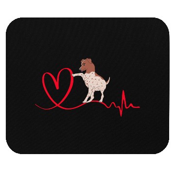 Discover Dog Heartbeat I Love My German Shorthaired Pointer Mouse Pads