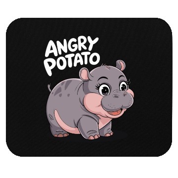 Discover Moo Deng Angry Potato Hippo Fun Mouse Pads