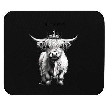 Discover Princess Highland Baby Cow Mouse Pads