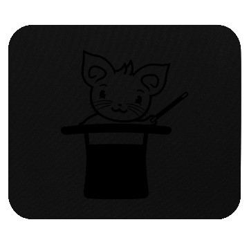 Discover Magical Enchanted Top Hat Cylinder Wizard Cat Sir Mouse Pads