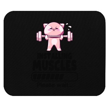Discover Weightlifting Cat Installing Muscles Gym Mouse Pads