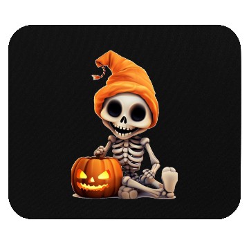 Discover Skeleton celebrating Halloween Mouse Pads