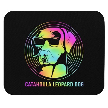 Discover Funny Catahoula Leopard Dog With Sunglasses Mouse Pads