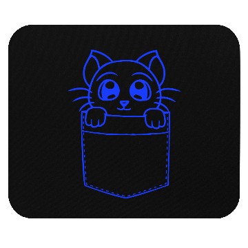 Discover Small Little Cute Cat Kitten In Chest Pocket Bag Mouse Pads