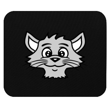 Discover Pretty Cat Looks Happy Cool Lovely Smiling Face Mouse Pads