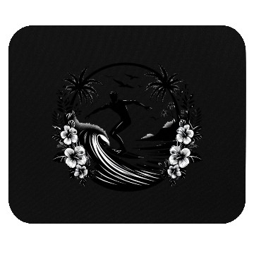 Discover Tropical Surf Vibes Mouse Pads
