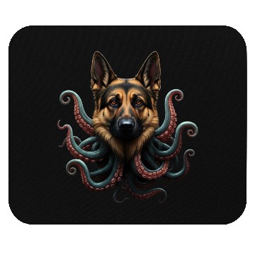 Discover GERMAN SHEPHERD KRAKEN: DEEP SEA DEFENDER Mouse Pads