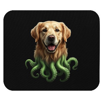 Discover GOLDEN RETRIEVER KRAKEN: SEA'S CUTEST MONSTER Mouse Pads