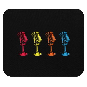 Discover Retro Microphone Pop Art Colorful Mouse Pads