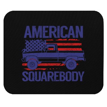 Discover Classic C10 American Square Body Truck USA Flag Mouse Pads