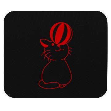 Discover Circus Cat Balancing On Beach Ball Game Fun Play Mouse Pads