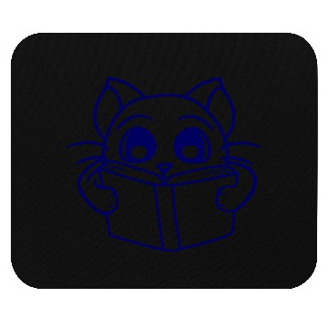 Discover Nerd Cat Reads Novel Book School Reading Learning Mouse Pads