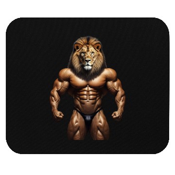 Discover LION KING POWER: MUSCLE CHAMPION Bodybuilder Gym Mouse Pads