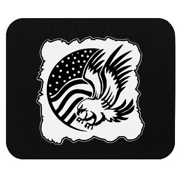 Discover Flying Eagle W Flag LIKE US ON FB #USAPatriotGrap Mouse Pads