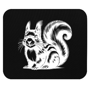 Discover Realistic Squirrel Tattoo Drawing Mouse Pads